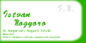 istvan mogyoro business card