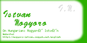 istvan mogyoro business card